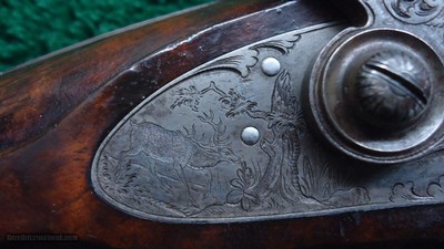 VERY NICE ENGRAVED GERMAN PERCUSSION DOUBLE RIFLE BY MORGENROTH - Image 15 of 25