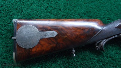VERY NICE ENGRAVED GERMAN PERCUSSION DOUBLE RIFLE BY MORGENROTH - Image 23 of 25