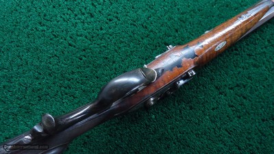 VERY NICE ENGRAVED GERMAN PERCUSSION DOUBLE RIFLE BY MORGENROTH - Image 3 of 25