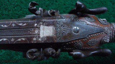 ENGRAVED GERMAN DOUBLE BARREL PERCUSSION SHOTGUN - Image 11 of 25