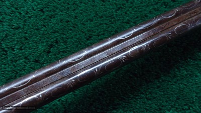 ENGRAVED GERMAN DOUBLE BARREL PERCUSSION SHOTGUN - Image 13 of 25