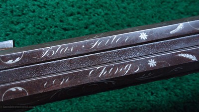 ENGRAVED GERMAN DOUBLE BARREL PERCUSSION SHOTGUN - Image 6 of 25