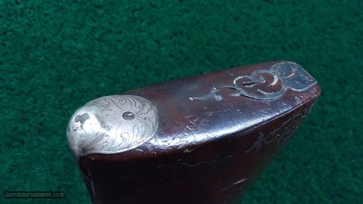 ENGRAVED GERMAN DOUBLE BARREL PERCUSSION SHOTGUN - Image 22 of 25