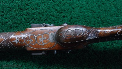 ENGRAVED GERMAN DOUBLE BARREL PERCUSSION SHOTGUN - Image 10 of 25