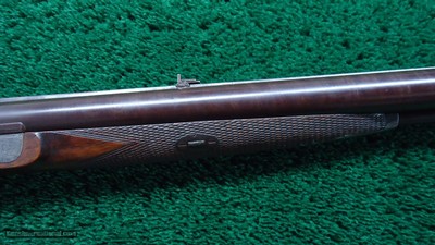 ENGLISH PERCUSSION DOUBLE RIFLE IN ABOUT 60 CALIBER BY E.E. HENNIKER - Image 5 of 25