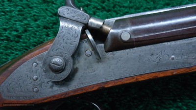 ENGLISH PERCUSSION DOUBLE RIFLE IN ABOUT 60 CALIBER BY E.E. HENNIKER - Image 8 of 25