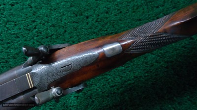 ENGLISH PERCUSSION DOUBLE RIFLE IN ABOUT 60 CALIBER BY E.E. HENNIKER - Image 12 of 25
