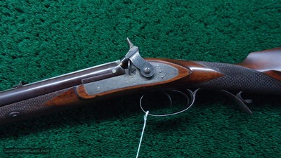 ENGLISH PERCUSSION DOUBLE RIFLE IN ABOUT 60 CALIBER BY E.E. HENNIKER - Image 2 of 25