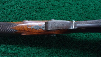 ENGLISH PERCUSSION DOUBLE RIFLE IN ABOUT 60 CALIBER BY E.E. HENNIKER - Image 13 of 25
