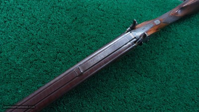 ENGLISH PERCUSSION DOUBLE RIFLE IN ABOUT 60 CALIBER BY E.E. HENNIKER - Image 4 of 25