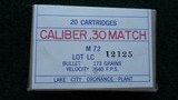 1962 LAKE CITY ORDNANCE PLANT - CALIBER .30 M72 MATCH - 2 of 6