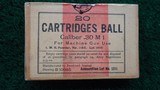 FRANKFORD ARSENAL ORDNANCE PLANT - CALIBER .30 M1 BALL - FOR MACHINE GUN USE - 1 of 6