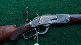 BEAUTIFUL WINCHESTER MODEL 1873 DELUXE FACTORY ENGRAVED RIFLE IN 44 WCF CALIBER