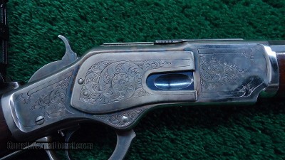 BEAUTIFUL WINCHESTER MODEL 1873 DELUXE FACTORY ENGRAVED RIFLE IN 44 WCF CALIBER - Image 9 of 25