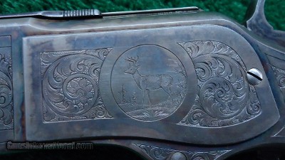 BEAUTIFUL WINCHESTER MODEL 1873 DELUXE FACTORY ENGRAVED RIFLE IN 44 WCF CALIBER - Image 8 of 25