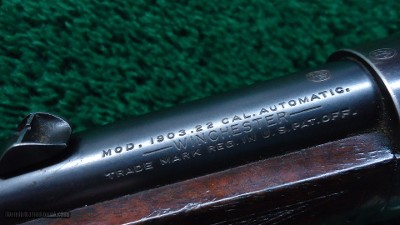 WINCHESTER MODEL 1903 PISTOL GRIP DELUXE SEMI-AUTOMATIC RIFLE - Image 6 of 22