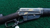 WINCHESTER MODEL 1895 FACTORY ENGRAVED GOLD INLAID IN DESIRABLE CALIBER 405 - 1 of 25