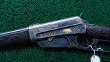 WINCHESTER MODEL 1895 FACTORY ENGRAVED GOLD INLAID IN DESIRABLE CALIBER 405 - 2 of 25