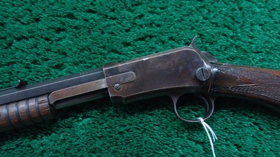 WINCHESTER MODEL 1890 WITH SPECIAL ORDER PISTOL GRIP WALNUT STOCK IN 22 SHORT - Image 2 of 25