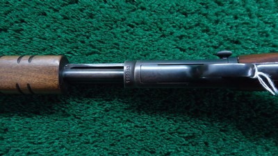 LATE WINCHESTER MODEL 90 ROUND BARREL SLIDE ACTION RIFLE IN .22 WRF - Image 9 of 22
