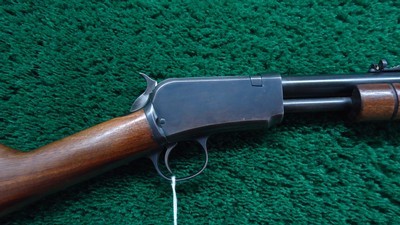 LATE WINCHESTER MODEL 90 ROUND BARREL SLIDE ACTION RIFLE IN .22 WRF