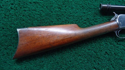 WINCHESTER MODEL 1890 SLIDE ACTION TAKEDOWN RIFLE WITH A-5 SCOPE IN 22 LR - Image 22 of 24
