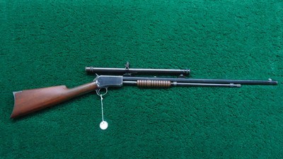 WINCHESTER MODEL 1890 SLIDE ACTION TAKEDOWN RIFLE WITH A-5 SCOPE IN 22 LR - Image 24 of 24