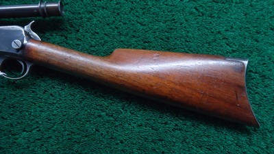 WINCHESTER MODEL 1890 SLIDE ACTION TAKEDOWN RIFLE WITH A-5 SCOPE IN 22 LR - Image 20 of 24