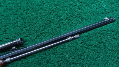 WINCHESTER MODEL 1890 SLIDE ACTION TAKEDOWN RIFLE WITH A-5 SCOPE IN 22 LR - Image 7 of 24