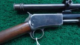 WINCHESTER MODEL 1890 SLIDE ACTION TAKEDOWN RIFLE WITH A-5 SCOPE IN 22 LR - 1 of 24