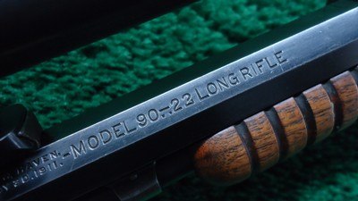 WINCHESTER MODEL 1890 SLIDE ACTION TAKEDOWN RIFLE WITH A-5 SCOPE IN 22 LR - Image 6 of 24