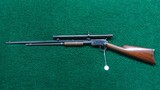 WINCHESTER MODEL 1890 SLIDE ACTION TAKEDOWN RIFLE WITH A-5 SCOPE IN 22 LR - 23 of 24