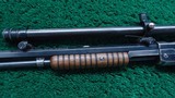 WINCHESTER MODEL 1890 SLIDE ACTION TAKEDOWN RIFLE WITH A-5 SCOPE IN 22 LR - 16 of 24