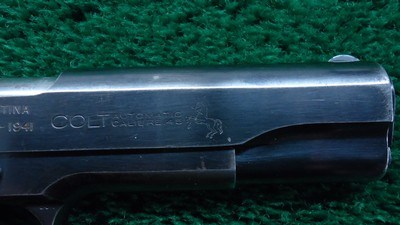 RARE COLT 1911 A1 FROM ARGENTINE 1941 NAVY CONTRACT with the Swartz Safety device - Image 8 of 21