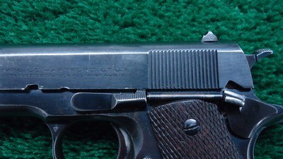 RARE COLT 1911 A1 FROM ARGENTINE 1941 NAVY CONTRACT with the Swartz Safety device - Image 10 of 21