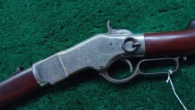 FRENCH RETAILER MARKED NICKEL WINCHESTER 1866 SRC - Image 2 of 16