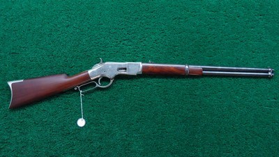 FRENCH RETAILER MARKED NICKEL WINCHESTER 1866 SRC - Image 16 of 16