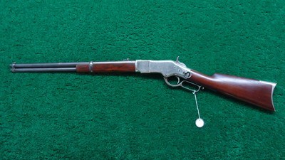 FRENCH RETAILER MARKED NICKEL WINCHESTER 1866 SRC - Image 15 of 16