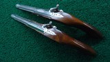 CASED PAIR OF REPRODUCTION PERCUSSION DUELING PISTOLS - 6 of 17