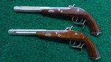 CASED PAIR OF REPRODUCTION PERCUSSION DUELING PISTOLS - 3 of 17