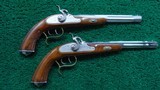 CASED PAIR OF REPRODUCTION PERCUSSION DUELING PISTOLS - 2 of 17