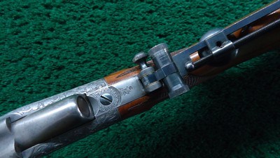 CUSTOM GOLD INLAID RELIEF ENGRAVED SHARPS BORSCHARDT MODEL1878 MID-RANGE SINGLE SHOT RIFLE - Image 10 of 25