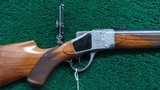 CUSTOM GOLD INLAID RELIEF ENGRAVED SHARPS BORSCHARDT MODEL1878 MID-RANGE SINGLE SHOT RIFLE - 1 of 25