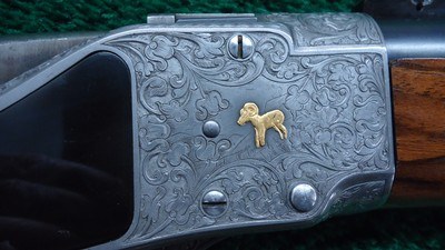 CUSTOM GOLD INLAID RELIEF ENGRAVED SHARPS BORSCHARDT MODEL1878 MID-RANGE SINGLE SHOT RIFLE - Image 9 of 25