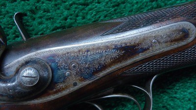 MASSIVE SUPERB CONDITION CASED 8 BORE UNDERLEVER DOUBLE HAMMERGUN BY STEPHEN GRANT - Image 8 of 23