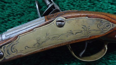 ENGRAVED EUROPEAN FLINTLOCK POCKET PISTOL WITH FIGURAL “MOOR’S HEAD” CARVED POMMEL - Image 7 of 15