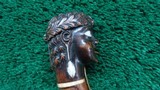 ENGRAVED EUROPEAN FLINTLOCK POCKET PISTOL WITH FIGURAL “MOOR’S HEAD” CARVED POMMEL - 13 of 15