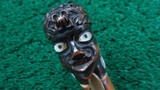 ENGRAVED EUROPEAN FLINTLOCK POCKET PISTOL WITH FIGURAL “MOOR’S HEAD” CARVED POMMEL - 12 of 15