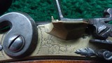 ENGRAVED EUROPEAN FLINTLOCK POCKET PISTOL WITH FIGURAL “MOOR’S HEAD” CARVED POMMEL - 9 of 15