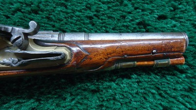 ENGRAVED EUROPEAN FLINTLOCK POCKET PISTOL WITH FIGURAL “MOOR’S HEAD” CARVED POMMEL - Image 8 of 15